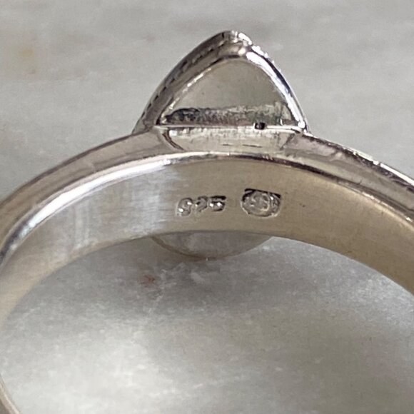 NEW Mojave Turquoise Tear Drop Sterling Silver Band Ring Size 10 - Picture 3 of 5